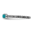 thumbnail image 3 of 925 Sterling Silver Stackable Expressions Antiqued Turquoise Ring Size: 9; for Adults and Teens; for Women and Men, 3 of 5