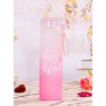 500ml Gradient Sports Water Bottle Plastic Large Capacity Frosted Cup