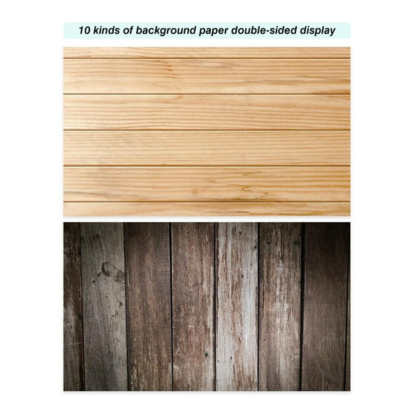 Double-Sided Wood Grain Background Paper Waterproof Paper Photography Backdrop Plate