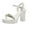 White, variant on Summer Saving Clearance! Tuobarr High Heels Women's Summer Casual Round-Toe Sandals High-Heeled Platform Metal Buckle Fashion Sandals Black US Size 4.5