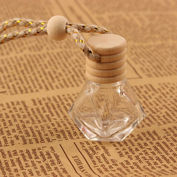 Lot De 20 Diffuseurs D'huiles Essentielles Pour Voiture - Flacons En Verre Vides Avec Bouchon Bois - Aromathérapie Et Décoration