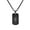 Black, variant on Men's Stainless Steel Vintage Square Hammered Finished Cross Pendant Necklaces Cool Jewelry Gold