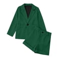 thumbnail image 5 of Kogui Girls Clothing Sets Multi Color Solid Color Long Sleeve Blazer Shorts 2pc Soft Breathable Outfit Clothing Set Spring Fall 7T 8T, 5 of 8