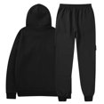 thumbnail image 5 of MLQIDK Men's Big and Tall Workout Gym 2 Piece Set Athletic Track Suits Fleece Hoodie and Sweatpants Casual Sweatsuits Winter Jogging Sweat Suits Lounge Outfit Dark Gray 2XL, 5 of 5