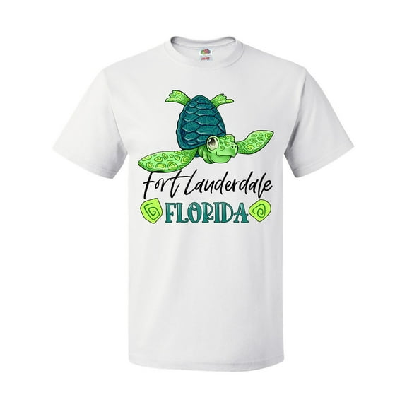 Inktastic Fort Lauderdale, Florida Happy Sea Turtle T-Shirt
