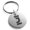 Silver, variant on Stainless Steel Letter J Initial Empire Monogram Engraved Small Medallion Circle Charm Keychain Keyring