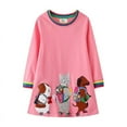 thumbnail image 1 of Robes d'École pour Enfants 2-8 Ans avec Poches Broderie Stylo Manches Longues Automne Style Preppy, 1 of 5