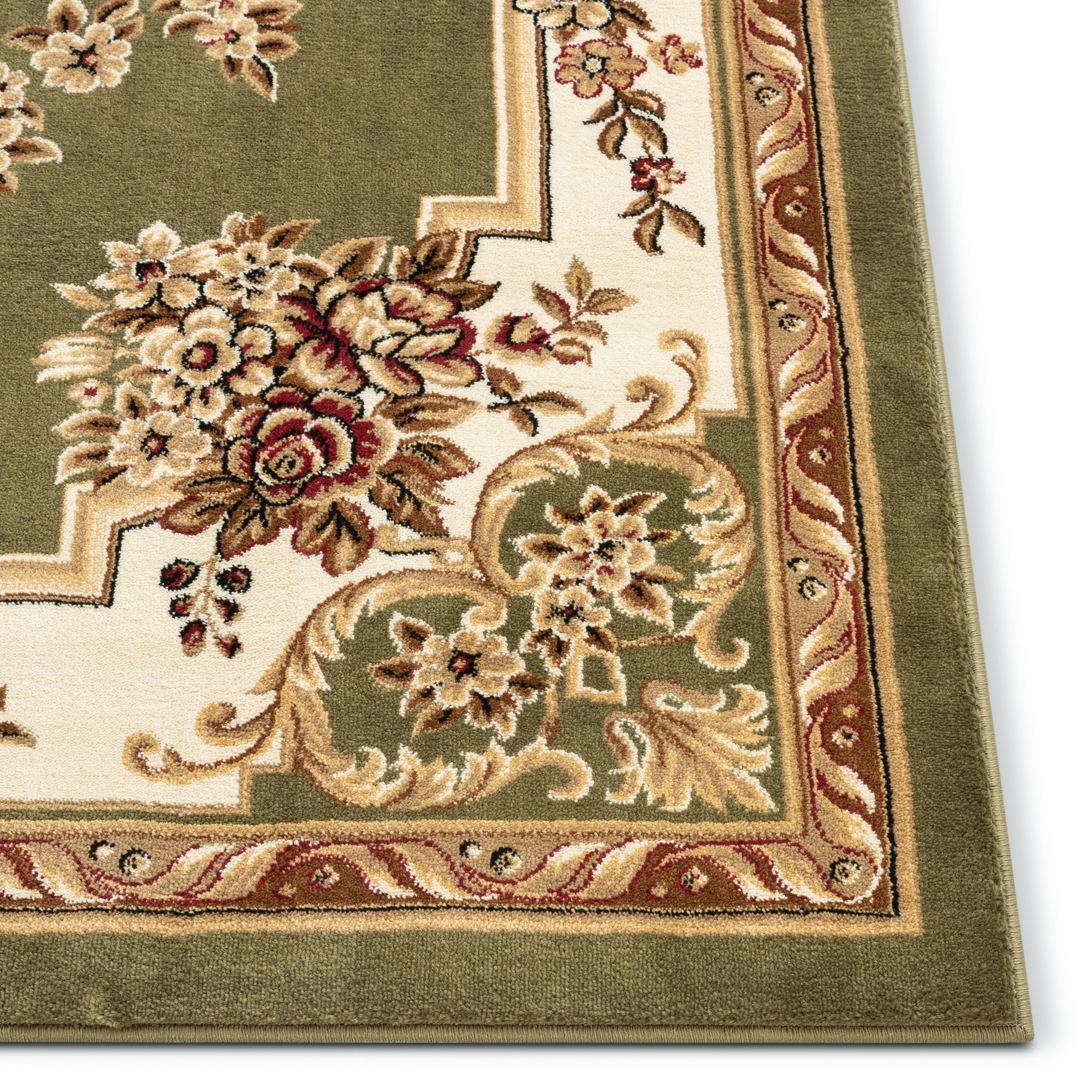 Well Woven  Le Petit Palais Traditional Rug, Green - 10 ft. 11 in. x 15 ft.