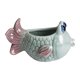 thumbnail image 2 of Plantilla de pescado Sala de estar Sala de estar Decoración del hogar Centro de mesa de cerámica Centro de mesa Centro de mesa decorativa Mini maceta Multicolor a, 2 of 8