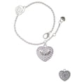 thumbnail image 2 of Delight Jewelry Silvertone Mom Rocks on AB Crystal Heart Silver-tone Rose Link Chain Bracelet, 6.25"+1.75" Extender, 2 of 4