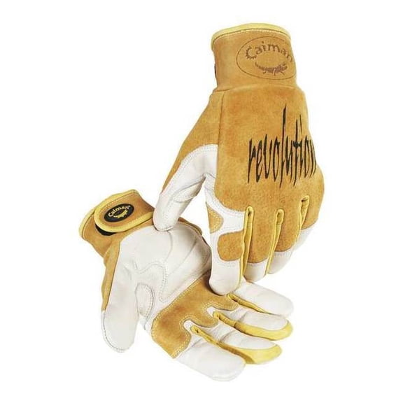 Caiman 1828 Cow Grain, Kontour Pattern, Fleece Insulated Back, Drivers Glove, Medium