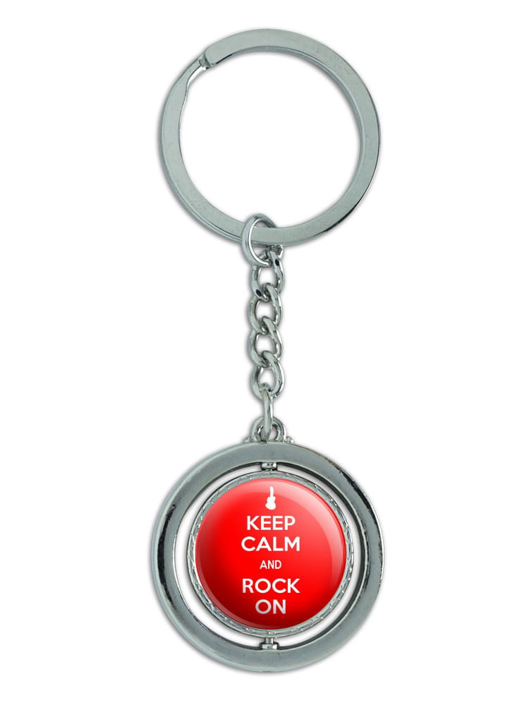 RAINBOW Classic Rock Band Large Chrome Keyring Picture Both Sides 