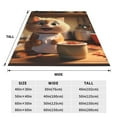 Cauagu Cartoon Cooking Cat Pattern Flannel Bed Blankets,Fleece Blanket
