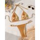 thumbnail image 1 of Bikini con Tanga de perlas para mujer, traje de baño rosa brillante de lujo con realce, microbañador brasileño con cordón, ropa de playa 2024, 1 of 5