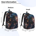 thumbnail image 3 of Naloa Twilight Canal Reflection Canvas Backpack for Men Women Rucksack Casual Travel Daypack College Tote Satchel Bookbag for Teens-Small, 3 of 7