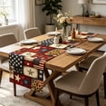 thumbnail image 1 of Uklsqma Star Multicolore Chemin de Table Imprimé, Polyester Tissé Style Lin 183 x 33 cm pour Décoration de Table à Manger, 1 Pce, 1 of 6