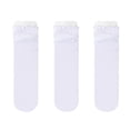 thumbnail image 2 of MKOSPLRT 6-14 Years Big Girls Socks 3 Pairs Toddlers Ruffle Sock Girl's Knee-High Stockings Kids Cozy Warm Solid Color Long Socks, 2 of 7