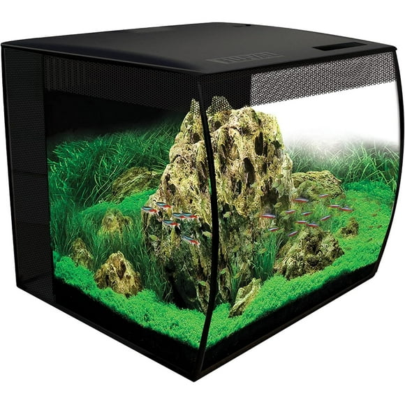 Fluval Flex 15 Aquarium Kit - Fish Tank for Fish & Plants - Comes with LED Lights, Filtration System & More - 16" x 15" x 15" - 57 L, 15 Gal. - Black
