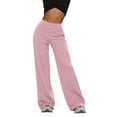 thumbnail image 3 of Workout Leggings Women's No Front Seam Straight Leggings High Waist Buttery Eddiy Gym Yoga Pants Pink L, 3 of 9