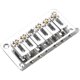 thumbnail image 4 of Puente de guitarra Hardtail para cuerpo eléctrico de 6 cuerdas, piezas plateadas, plateadas, 4 of 5
