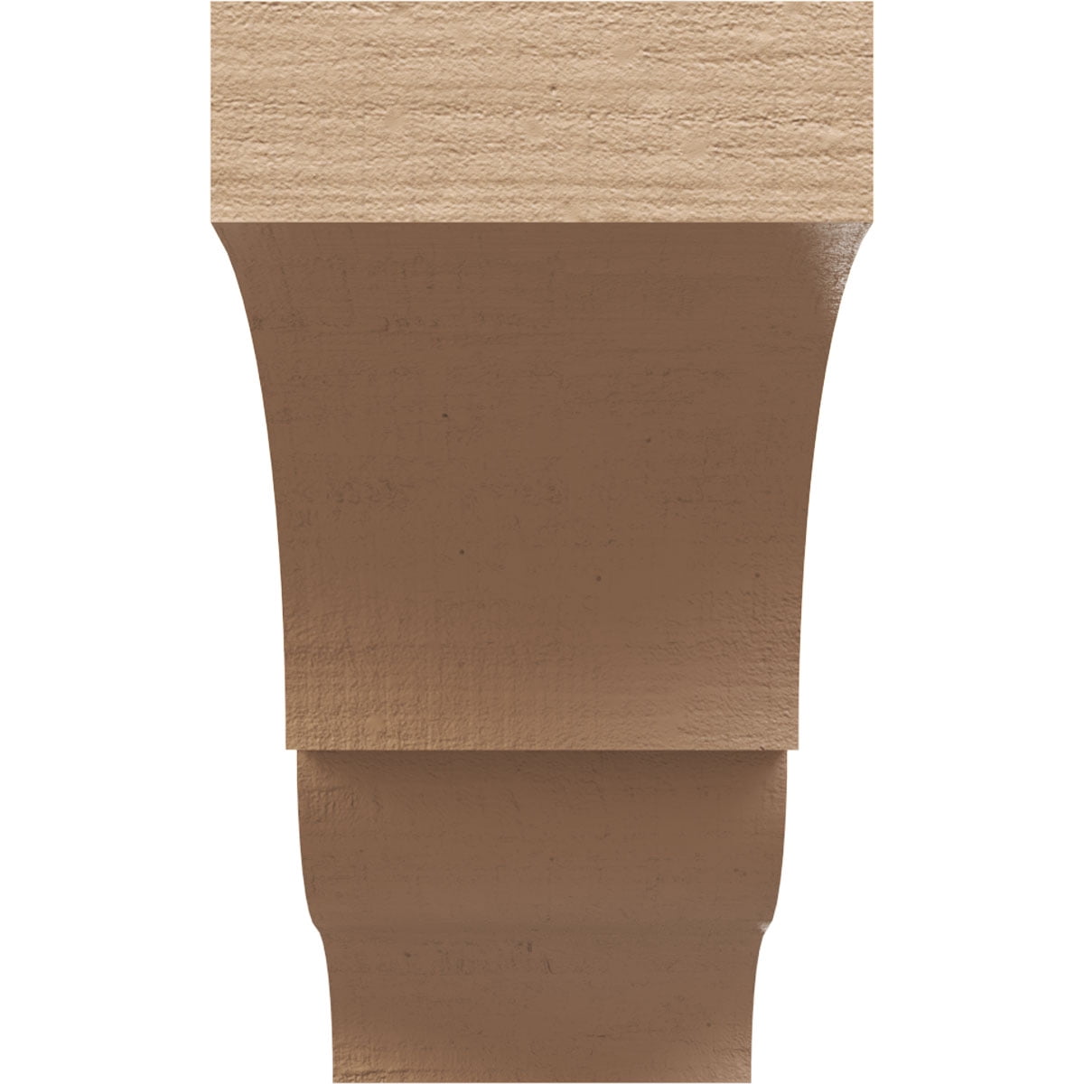 8"W x 24"D x 16"H Classic Asheboro Rough Cedar Woodgrain TimberThane Corbel, Primed Tan