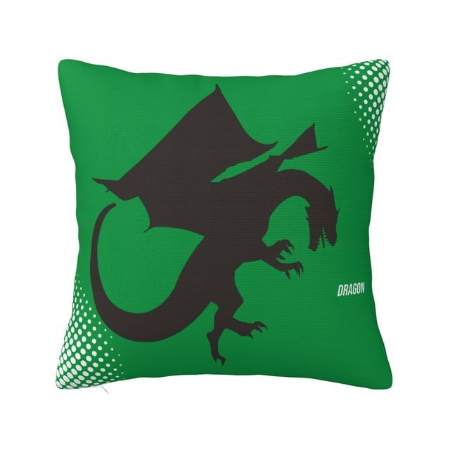ZICANCN Decorative Throw Pillow Covers , Dragon Silhouette Mythology