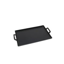 BIDK Home Rectangular Serving Tray with Side Handle - 20" - Black
