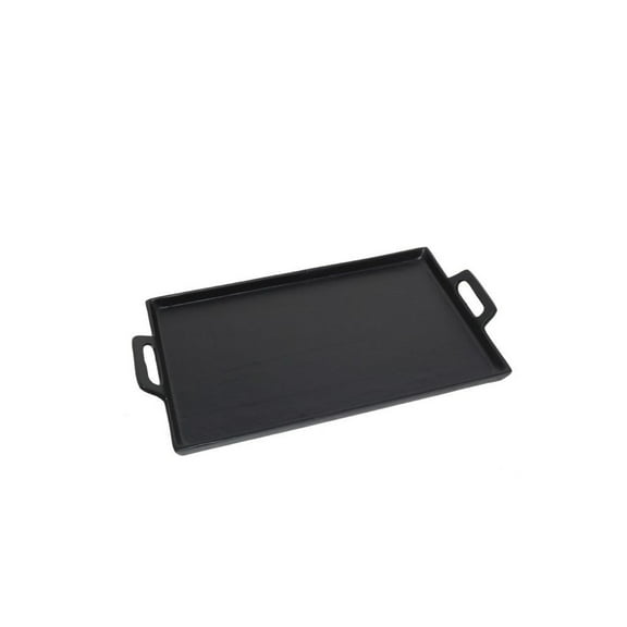 BIDK Home Rectangular Serving Tray with Side Handle - 20" - Black
