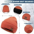 thumbnail image 3 of FZ FANTASTIC ZONE Winter Beanie Hat Scarf Touchscreen Gloves Set for Men and Women, Beanie Gloves Neck Warmer Set with Warm Knit Fleece Lined, Orange, 3 of 5