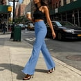 thumbnail image 6 of High Waisted Straight Leg Suit Pants for Women,Business Casual office Dress Trousers with Pockets Light Blue XL(XL), 6 of 8