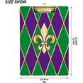 thumbnail image 3 of FMSHPON Fleur De Lis Flower Abstract Purple Green Clipboard Hardboard Wood Nursing Clip Board and Pull for Standard A4 Letter 13x9 inches, 3 of 8