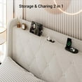 thumbnail image 4 of AKDSteel Queen Platform Bed Frame – 4 Storage Drawers, Headboard with Charging Station, Wingback Design, Noise-Free, No Box Spring Required, 4 of 7