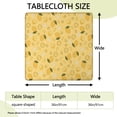 thumbnail image 2 of Yellow Lemon Fruit Slices Yellow Pattern Square Fitted Tablecloth with Elastic Edge,Square Table Cover,Washable Elastic Table Cover for Home Kitchen Party Decor 36"x36", 2 of 6