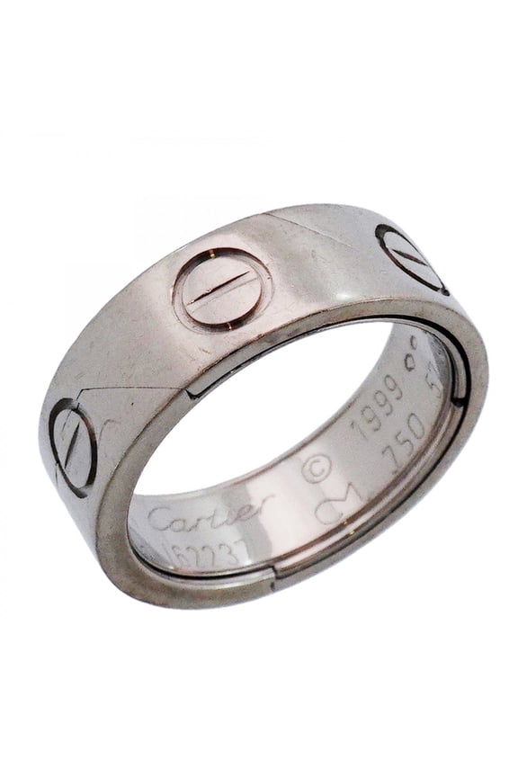 Pre-Owned Cartier Astro Love Ring, 18K White Gold, Size 57, Men's