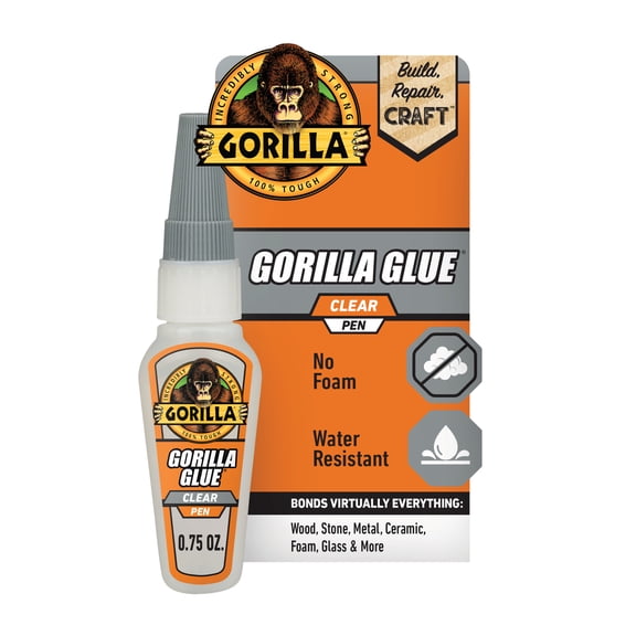 Gorilla Glue Clear Polyurethane Pen, 21.26g, Model 103519, 1 Pk, New, 24 hour cure time