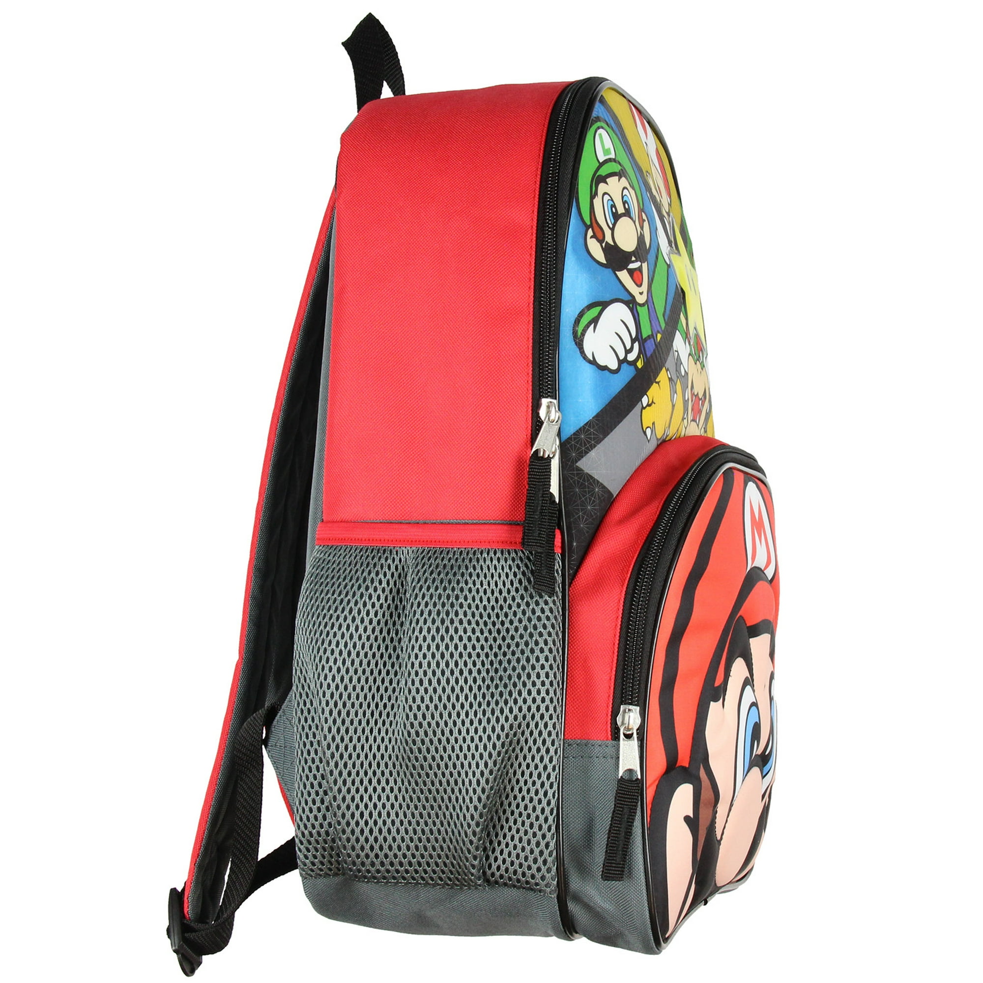 Bioworld Super Mario Boy s Front Tap Activated Led Light Up 16 Backpack Multicolour One Size