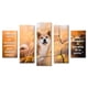 thumbnail image 1 of Cuadro decorativo para Veterinarios, Consultorio, Doctor, Perros, Shiba-Inu Japones, Animales, minimalista, moderno, elegante, juego de 5 piezas, 1 of 2