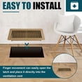 thumbnail image 2 of Registro de Piso de 4 X 10, Paquete de 4 Rejillas de Ventilación para Piso, Rejillas de Piso Transitables de Acero de Alta Resistencia, Rejilla Decorativa Ajustable, 2 of 5