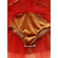thumbnail image 6 of TiaoBug Girls Christmas Gingerbread Cookie Dress-up Velvet X Back Tutu Dance Dress Brown 8, 6 of 6