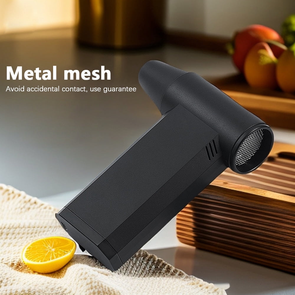 High-speed violent turbo fan handheld small wind gun brushless hair dryer with strong wind to assist combustion and blow dust 130,000 rpm