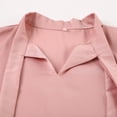 thumbnail image 6 of COMVALUE Women 2026 Tie Neck Bishop Long Sleeve Shirts Casual Work Blouses Tops (Pink, XL), 6 of 9