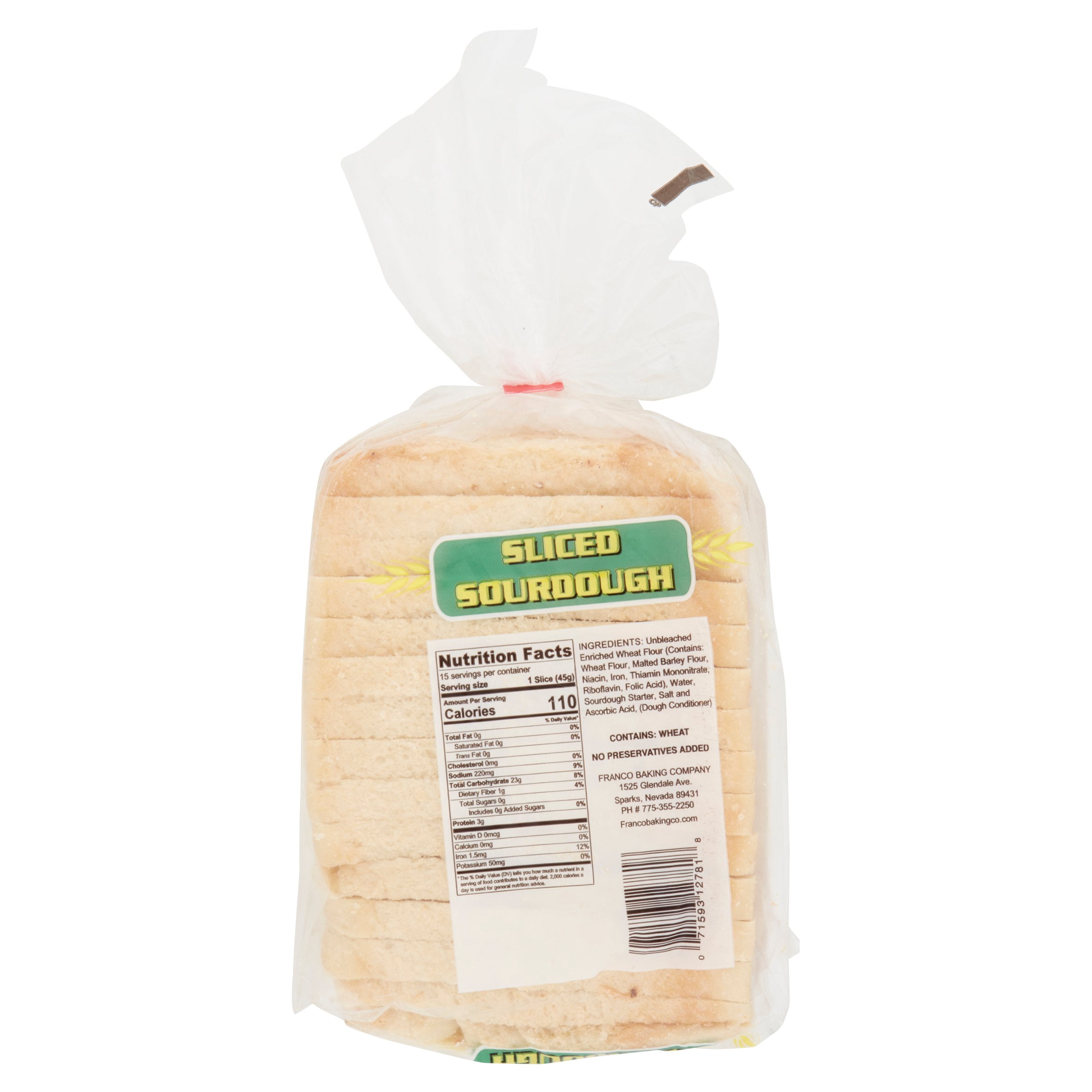 Franco French Sliced Sourdough, 24 oz