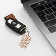 thumbnail image 7 of Uemuo Beagle Dog On Brown Pattern Rectangular Metal Keychain - Durable, Stylish, and Personalized Key Ring for Men and Women,Engraved Keychain,Gift Slim Sturdy Keychain, 7 of 7