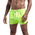thumbnail image 3 of Idoravan Mens Casual Summer Shorts Solid Breathable Elastic Waist Quick Dry Sports Beach Pants, 3 of 8