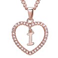 thumbnail image 3 of pitrice 26 Letters I Heart Shape Pendant Necklace Rhinestone Rose Golden Clavicular Chain Jewelry Couple Gift, 3 of 9