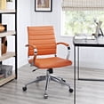 thumbnail image 4 of Modern Contemporary Office Chair, Orange Faux Leather, 4 of 4