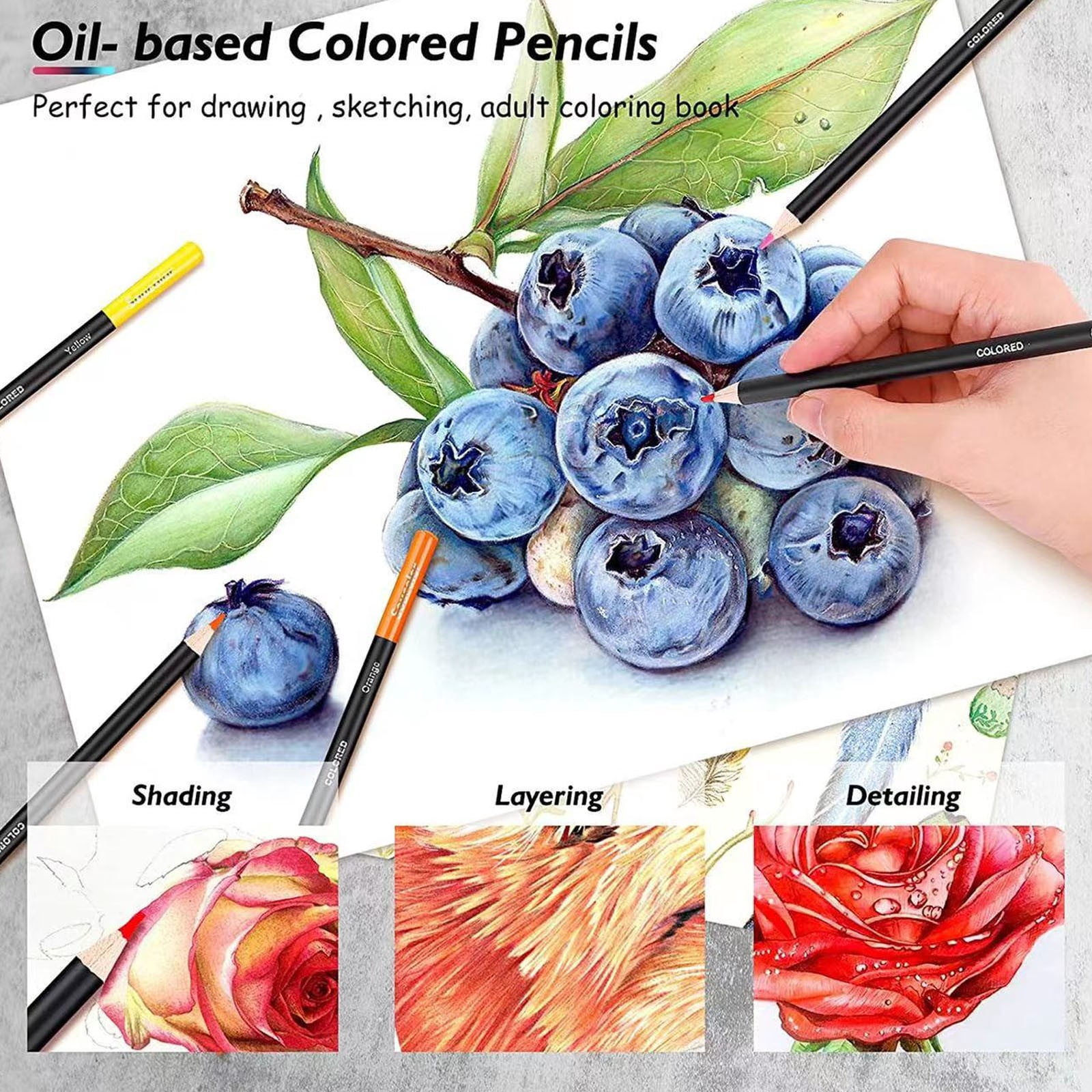 LKXGBMY Drawing Supplies Set, Art Pencils & Watercolor Pencils With Canvas Case for Artists