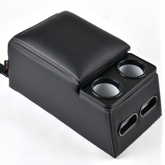 Asiento trasero universal Coverado con consola central de coche, negro