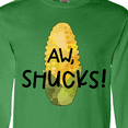 thumbnail image 4 of Inktastic Aw, Shucks Corn on the Cob Humor Long Sleeve T-Shirt, 4 of 5