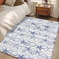 thumbnail image 5 of Navy Blue Coastal 3'x5' Washable Rug, Starfish Nautical Ocean Sea Wooden Non-Slip Area Rugs for Entryway Kitchen Classroom, StainResistant Dorm Throw Carpet, Low Pile Soft Indoor Floor Mat, 5 of 9